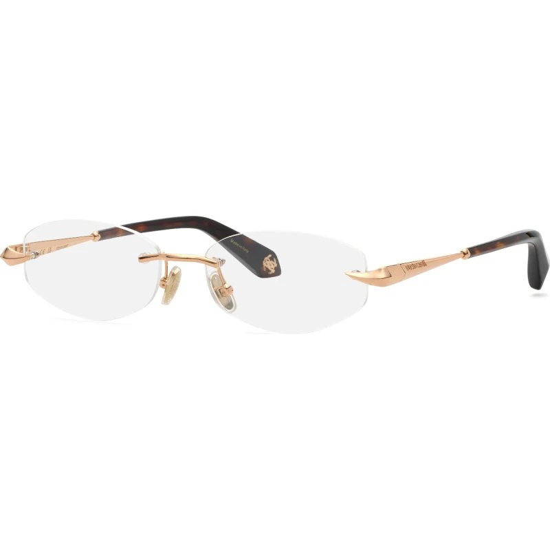 Roberto Cavalli VRC208M 08FC - Lunettes de vue carrées en métal doré
