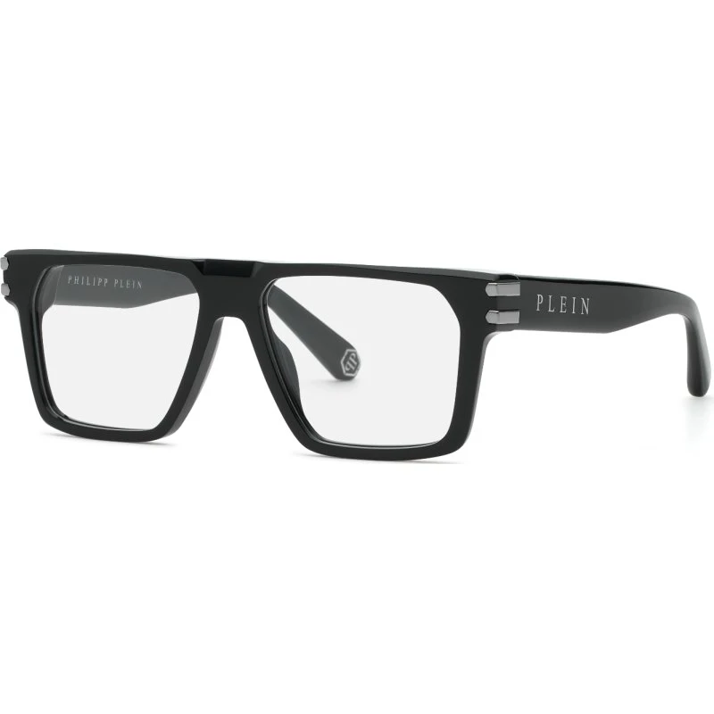 Philipp Plein VPP224 Icon 700 - Lunettes de vue carrées en acétate noir