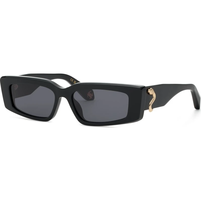 Roberto Cavalli SRC185 Lunettes de Soleil Carrées en Acétate Noir
