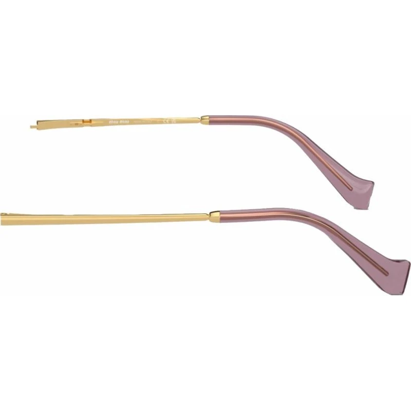 Miu Miu Branches de rechange MU 52YS en métal Or rose