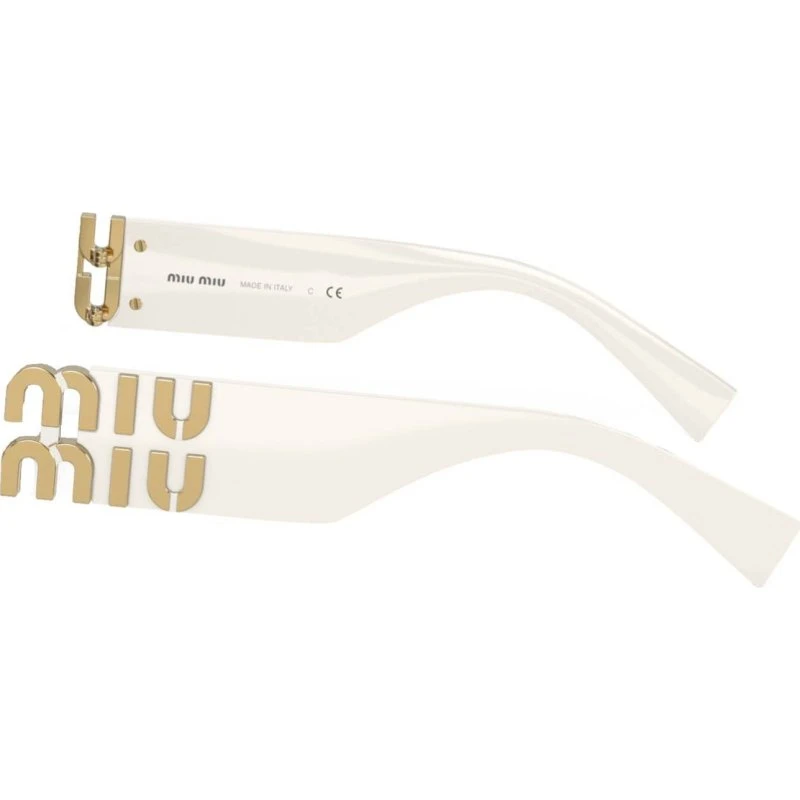 Miu Miu Branches de rechange MU 09WS en Acétate Blanc