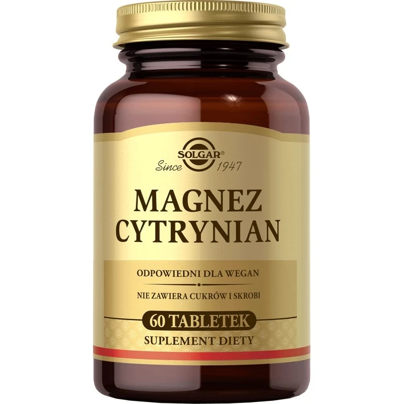 Solgar Citrate de Magnésium 200mg, 60 Comprimés