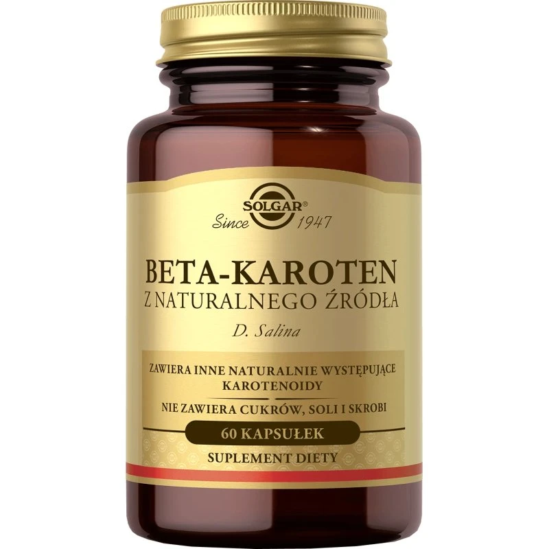 Solgar Bêta-Carotène 7mg - 60 Capsules pour Peau et Vision
