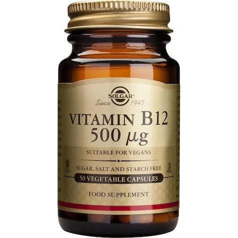Solgar Vitamine B12 500 µg - 50 Gélules Végétales