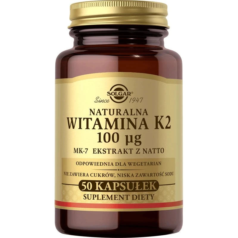 Solgar Vitamine K2 MK-7 100mcg - 50 Gélules Végétales
