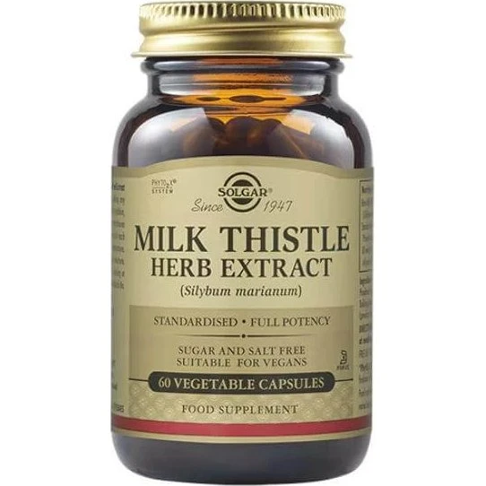 Solgar Chardon Marie Extrait de Plante, 60 Capsules Végétales