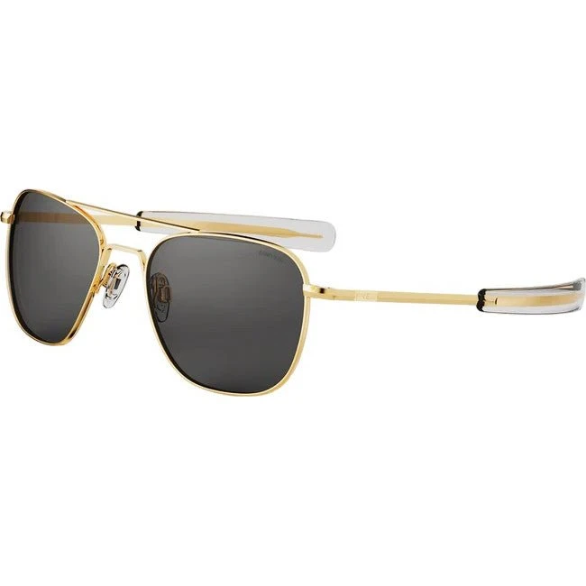 Randolph Engineering AF055 Lunettes de Soleil Carrées Or et Gris
