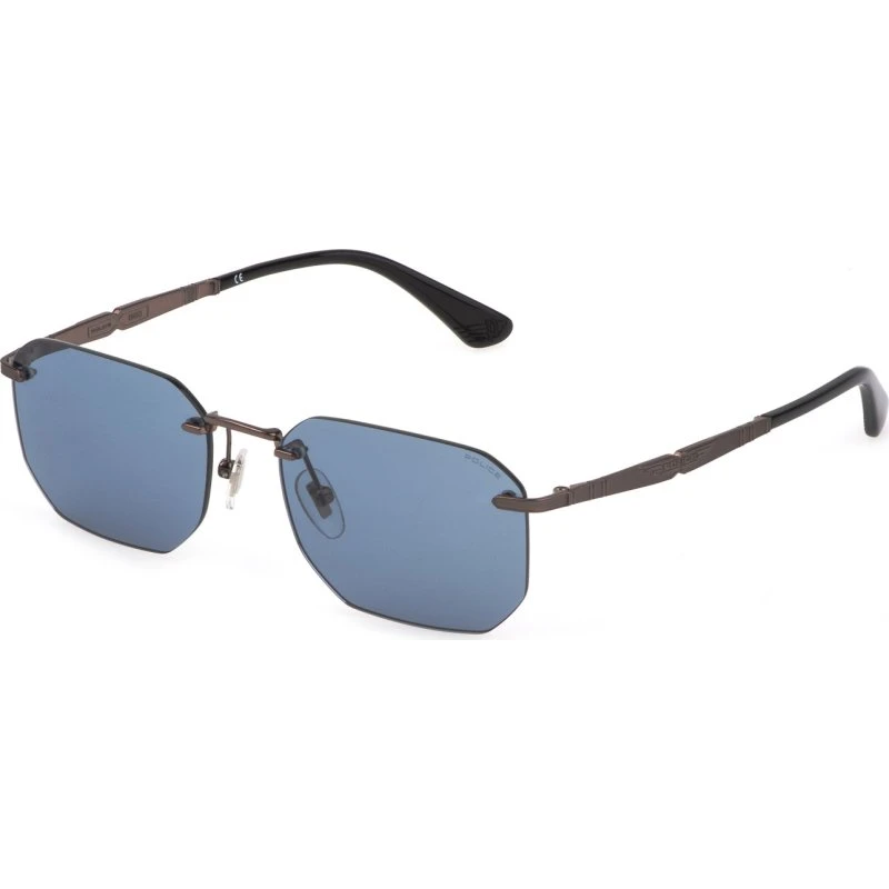 Police SPLF69 Origins Nineties 5 Lunettes de Soleil Carrées Marron