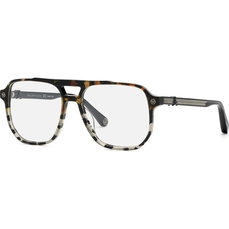 Philipp Plein VPP084V Plein Stud - Lunettes Carrées Havana