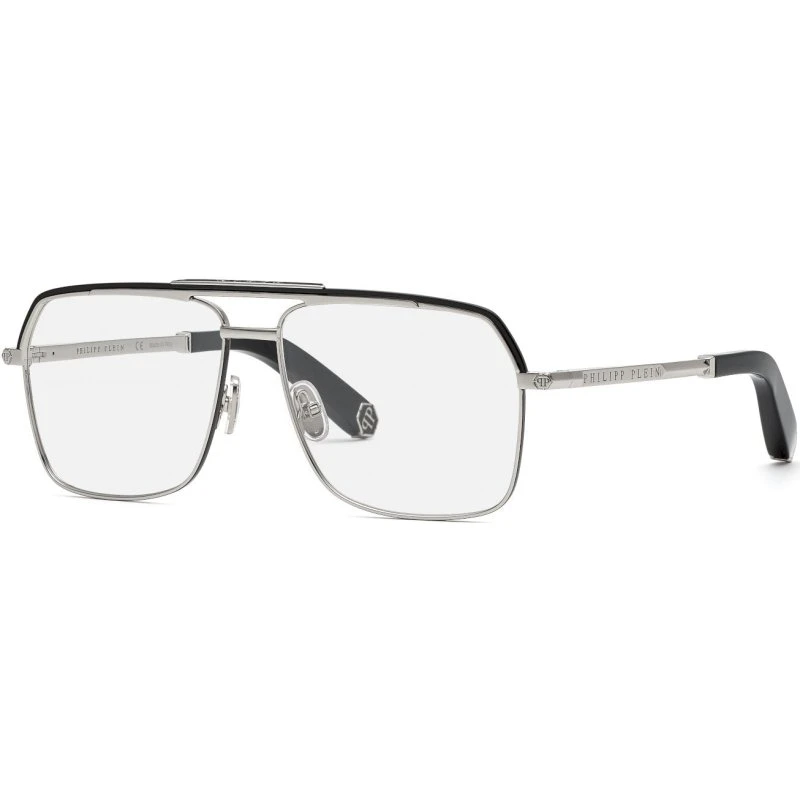 Philipp Plein Homme VPP085M Pure Plein - Monture Carrée Palladium