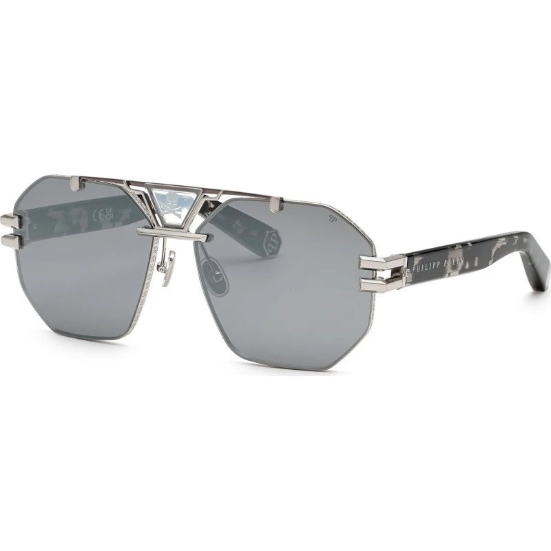 Philipp Plein SPP077V PLEIN ICON Lunettes de soleil Fumo Specchiato