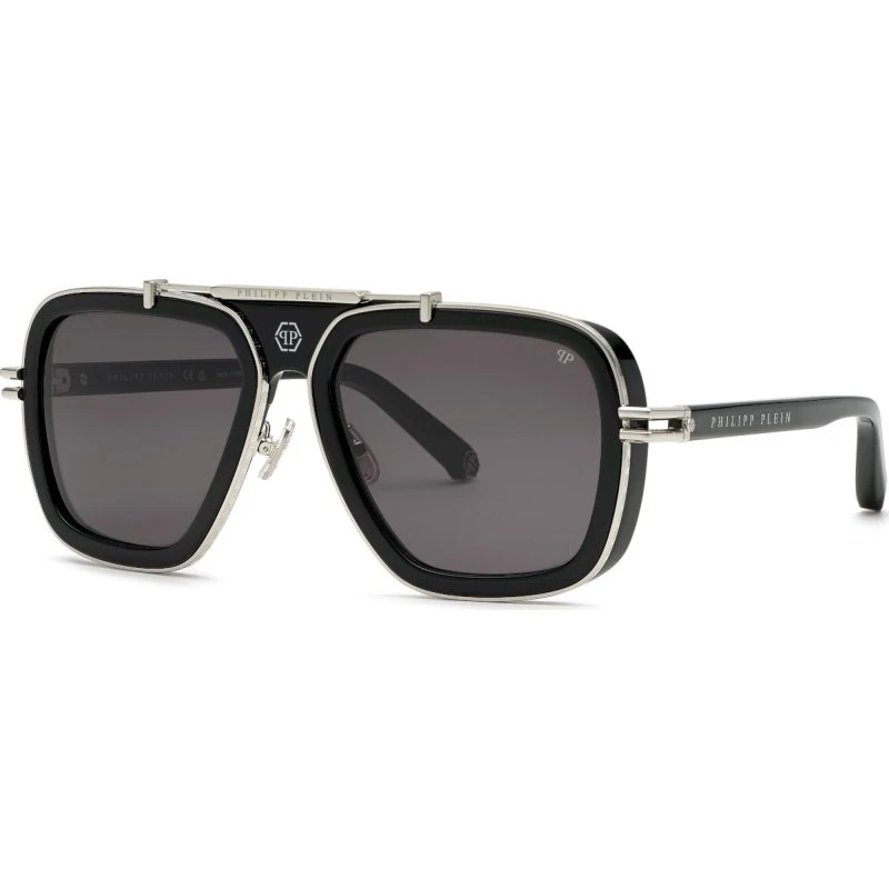 Philipp Plein Lunettes de Soleil Homme SPP109M PLEIN ICON 700 Noir