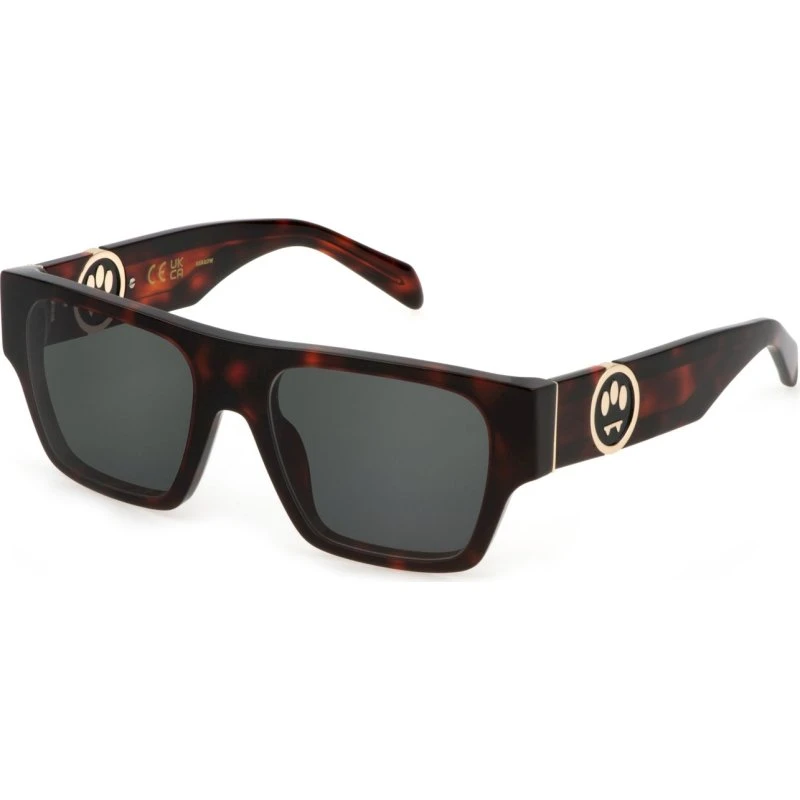 Barrow SBA002V Lunettes de Soleil Carrées en Acétate - Havane/Gris
