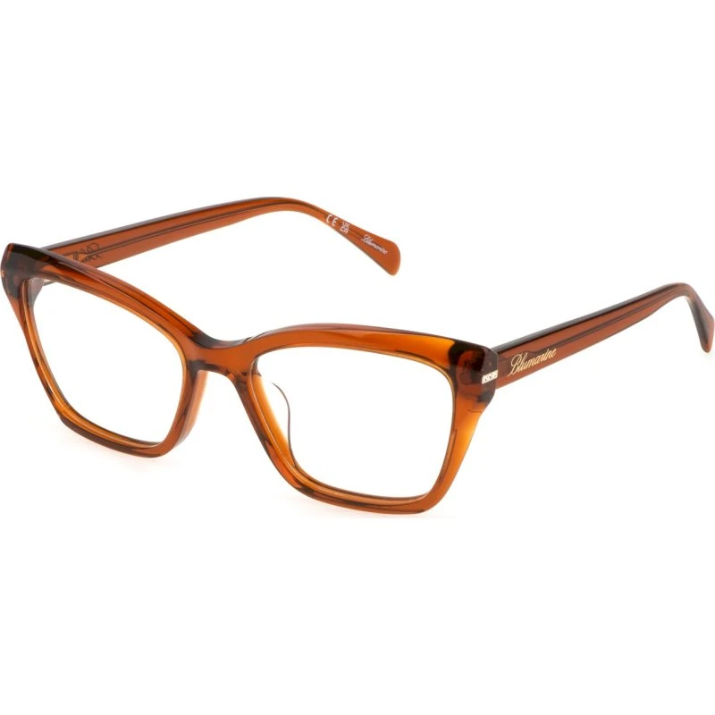 Blumarine VBM822S 0M84 Lunettes Optiques Carrées en Acétate Marron