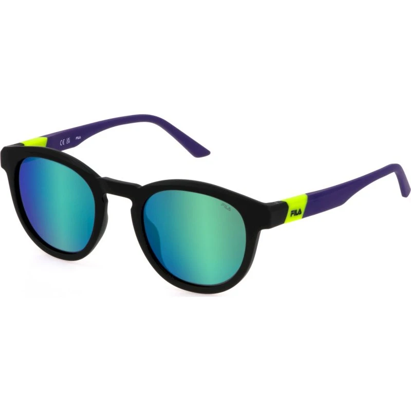 Fila Homme SFI521 U28Z Lunettes de Soleil Pantos Noir Miroir