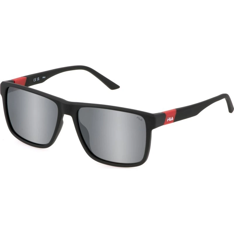 Fila Homme SFI522 507P - Lunettes de soleil carrées gris fumé
