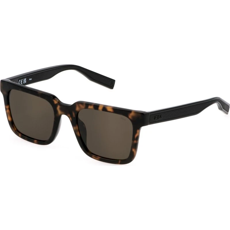 Fila Lunettes de Soleil SFI526 C10Y Carré Acétate Havane