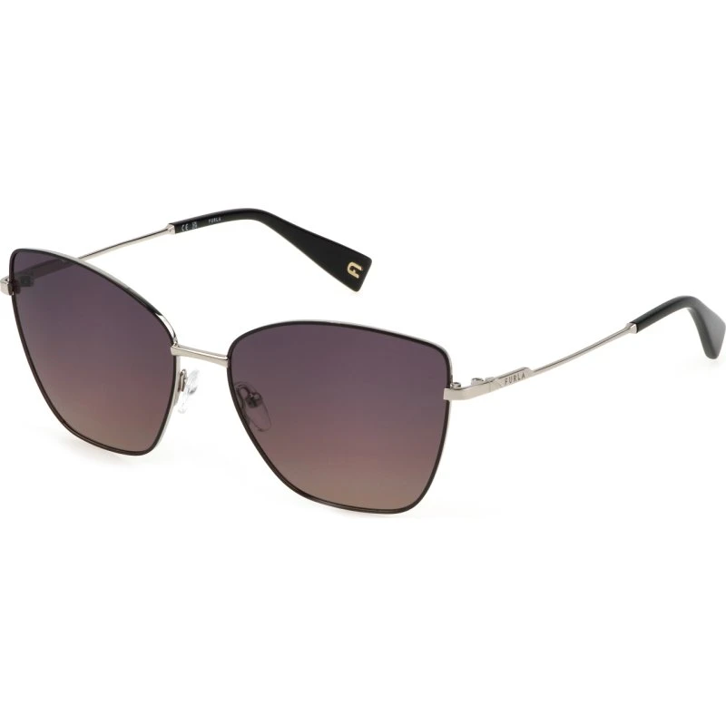 Furla SFU738 583 - Lunettes de soleil papillon en métal Palladium