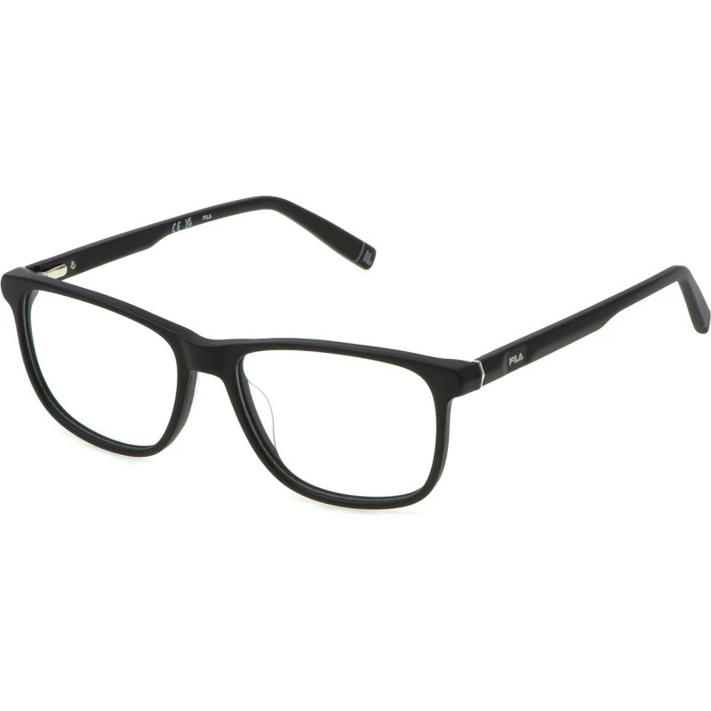 Fila Homme VFI712 703 - Montures Optiques Carrées en Acétate Noir