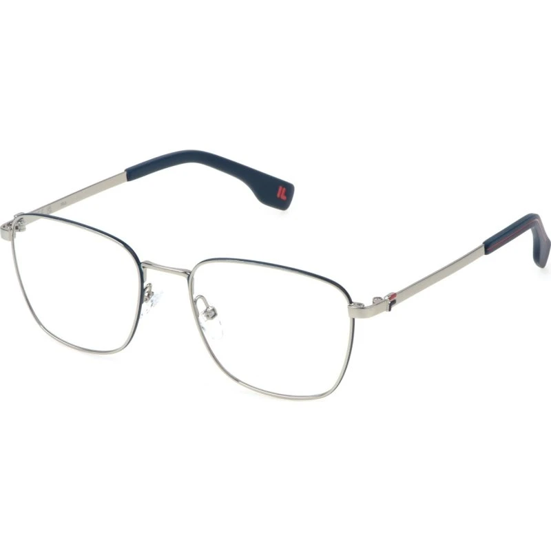 Fila Homme VFI718 - Montures Optiques Carrées en Métal Palladium