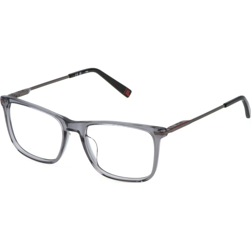 Fila Homme VFI720 03GU - Montures Optiques Carrées en Acétate Gris