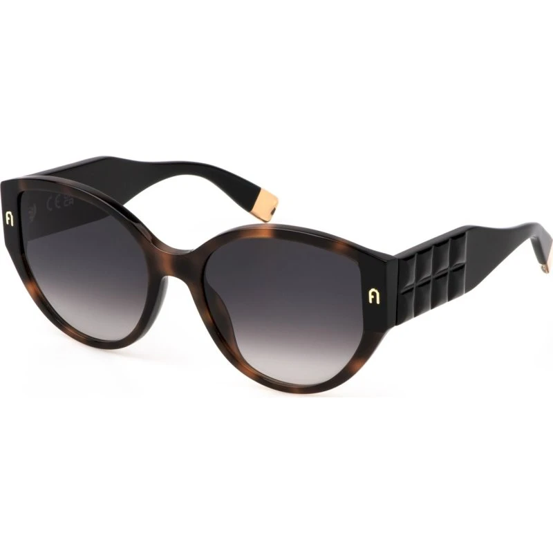Furla SFU784 Lunettes de Soleil Papillon en Acétate Havana