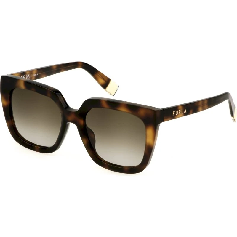 Furla SFU776 09AJ Lunettes de soleil Carrées en Acétate Havana