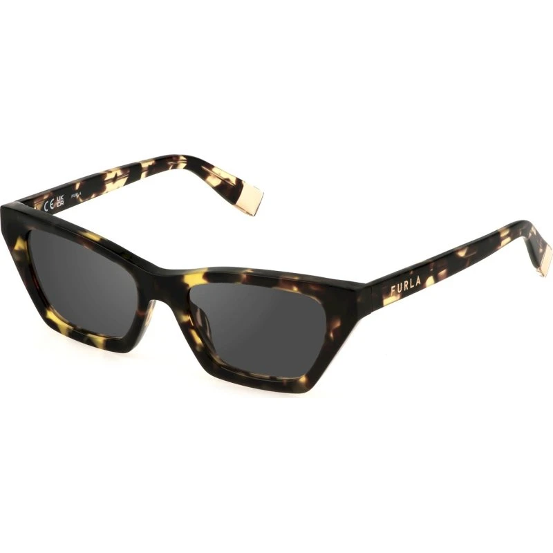 Furla SFU777 Lunettes de soleil Cat Eye Havana Fumée