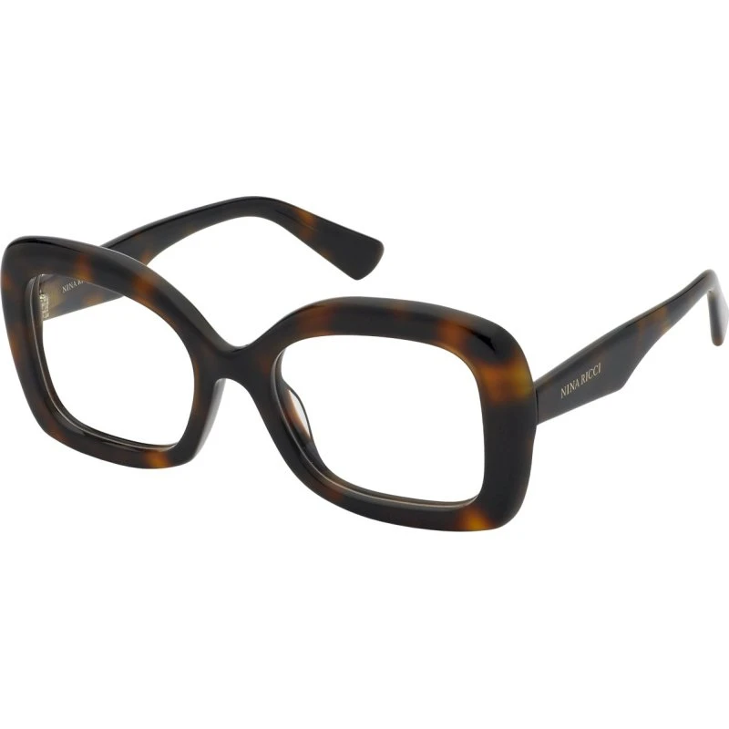 Nina Ricci VNR383 752 - Lunettes Optiques Carrées en Acétate Havana