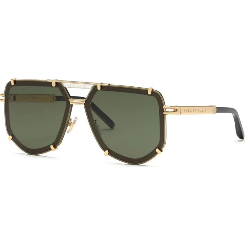 Philipp Plein Lunettes de Soleil Plein Legacy SPP132 Pilote Vert
