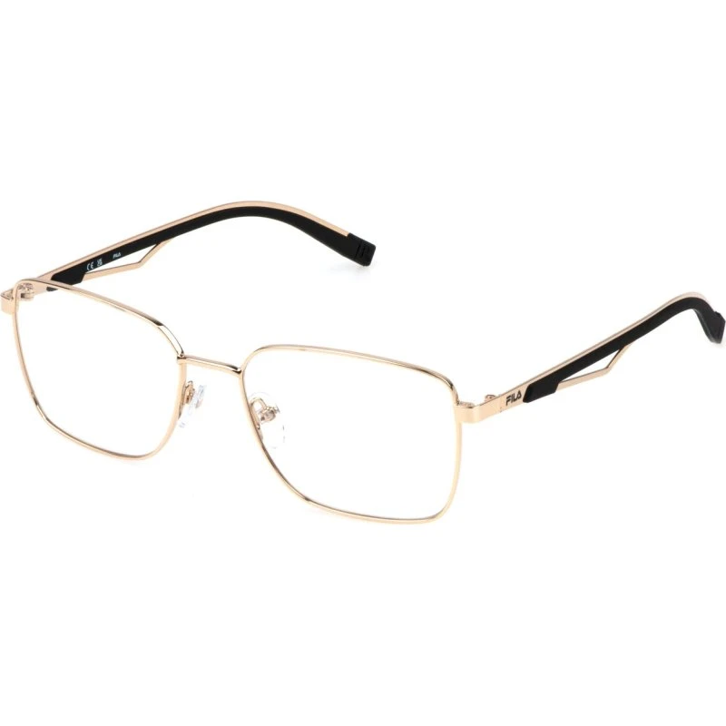 Fila Homme VFI879 300 - Lunettes Optiques Carrées en Métal Or