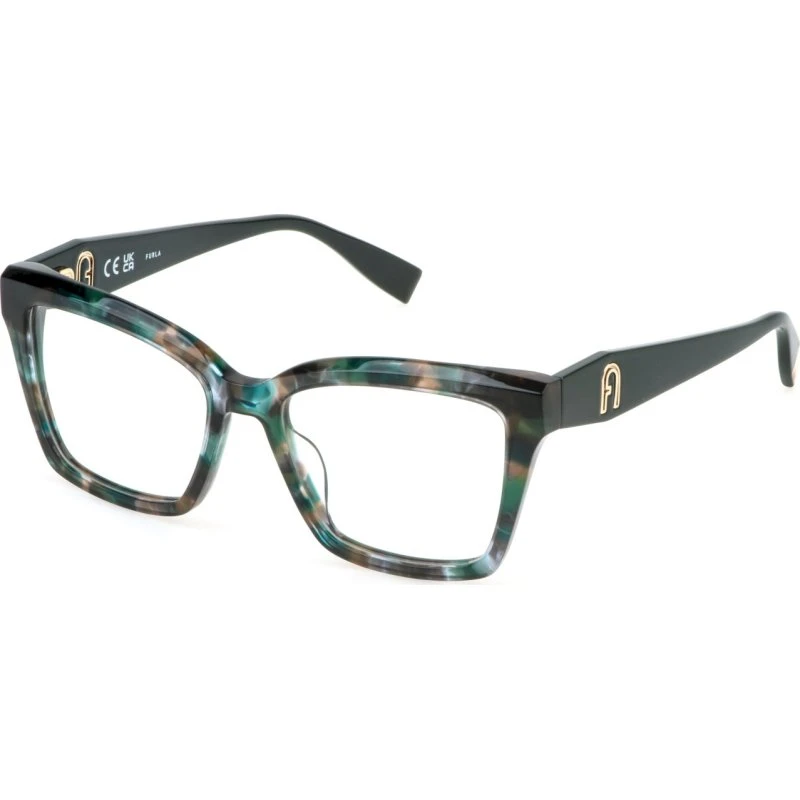 Furla VFU823 6000 - Montures Optiques Papillon en Acétate pour Femme