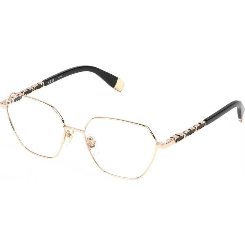 Furla VFU834 300 Lunettes de Vue Papillon en Métal Or
