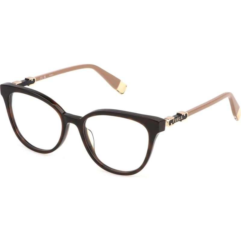 Furla VFU832 752 Montures Optiques Papillon Acétate Havane