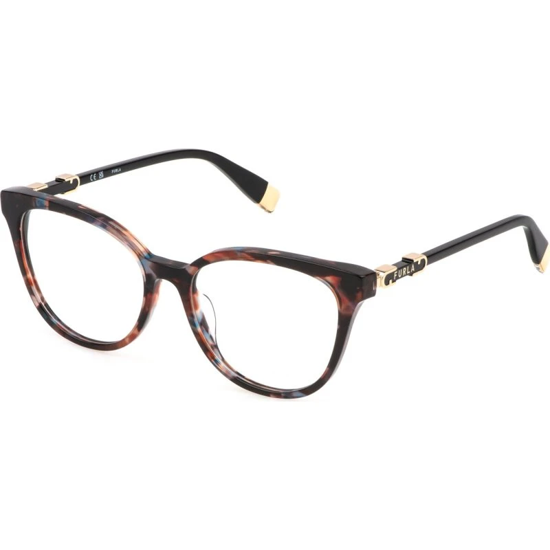 Furla VFU832 0P61 Montures Optiques Papillon Acétate Havana