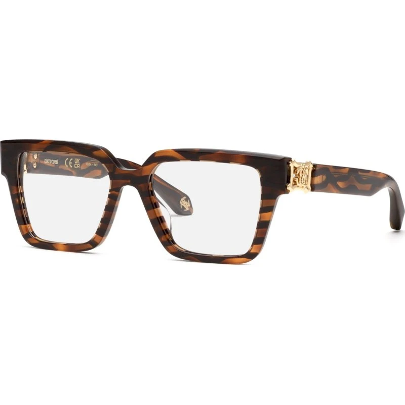 Roberto Cavalli VRC100 04AH - Lunettes de vue géométriques Havane