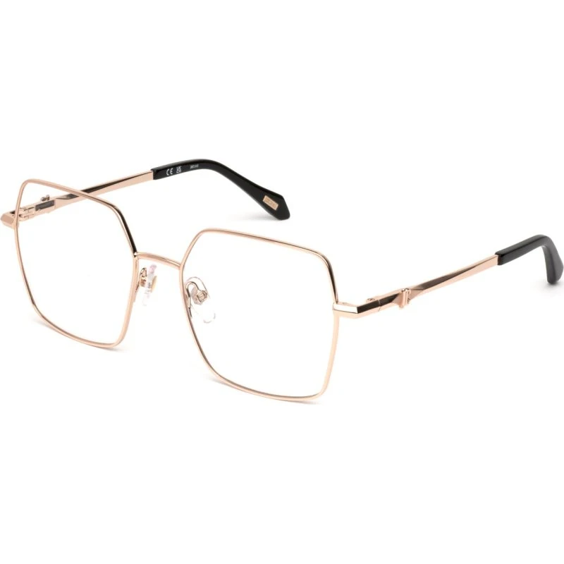 Just Cavalli VJC125 08FC Lunettes de vue Carrées en Métal Or