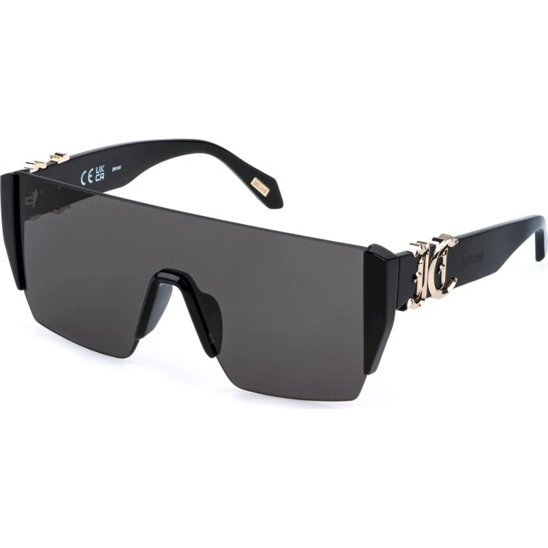 Just Cavalli SJC112 700 Lunettes de Soleil Masque en Acétate Noir