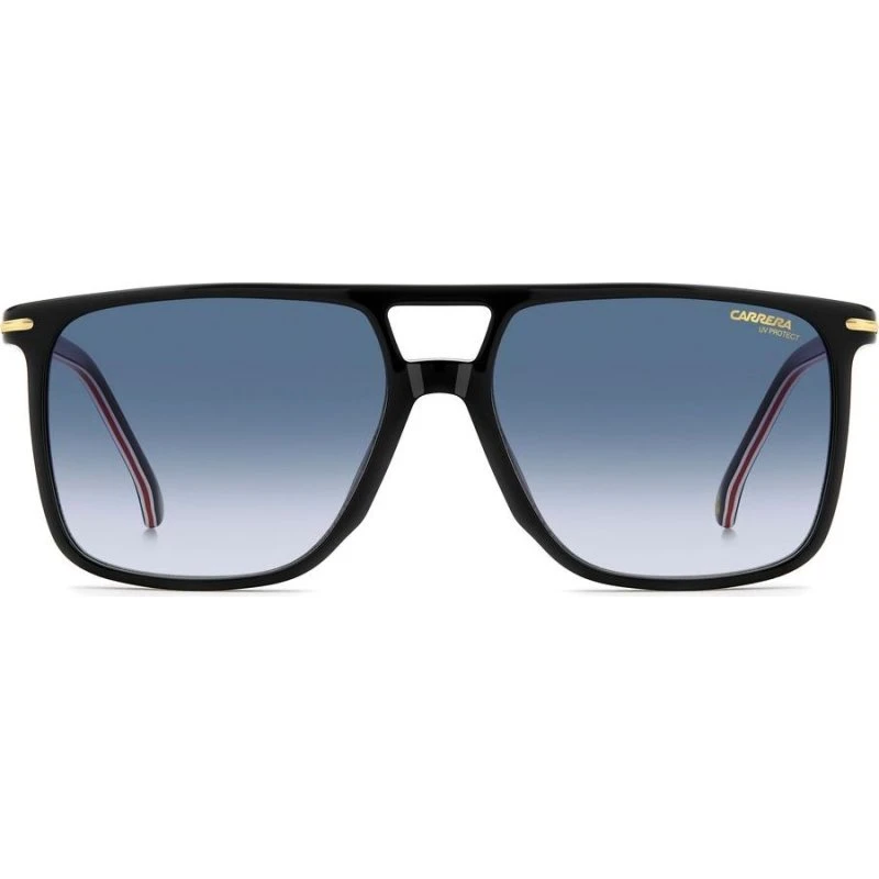 Carrera 366/S Lunettes de Soleil Homme Carrées Noires Polarisées