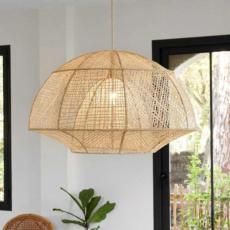 MARKET SET Suspension Odyssée en fibre de palmier, Ø 78 cm
