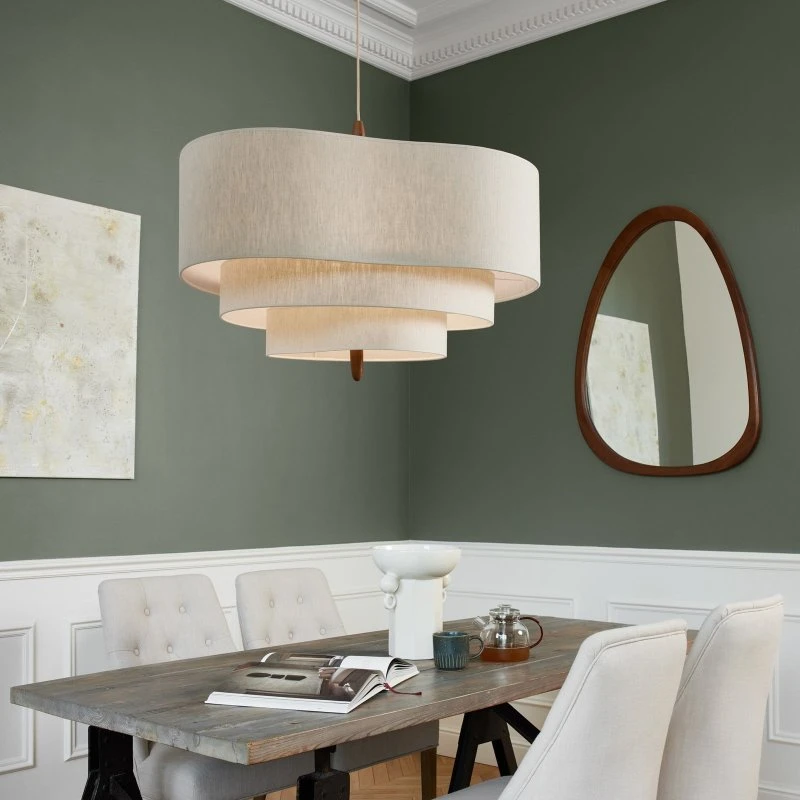 MARKET SET Suspension textile Pebble crème Ø 78 cm