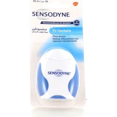 Sensodyne Fil Dentaire Fibre Douce 50 m pour Dents Sensibles