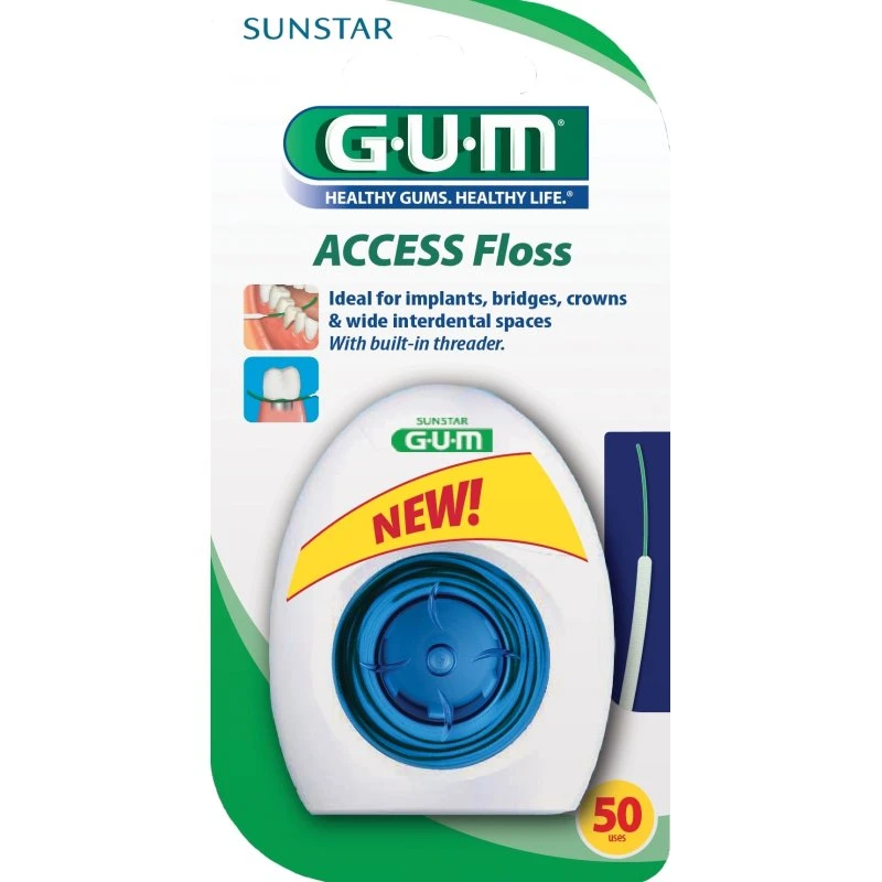 GUM Access Floss Fil Dentaire Rigide 50 Utilisations