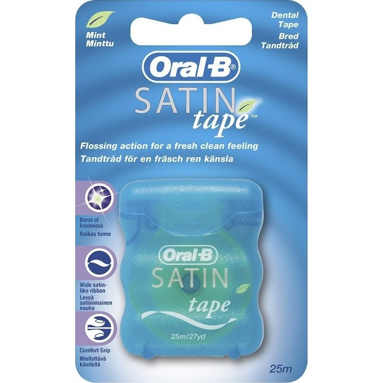 Oral-B Satin Tape Fil Dentaire Menthe 25 m