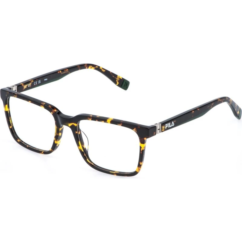 Fila VFI990 Homme - Montures Optiques Carrées en Acétate Havane