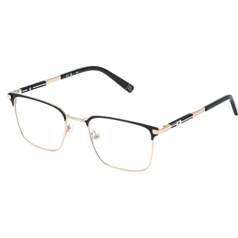 Fila Homme VFIA15 301 - Montures Optiques Carrées en Métal Or