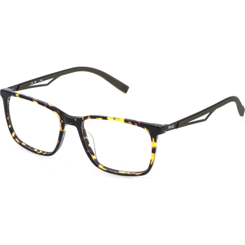 Fila VFI995 779 - Montures Optiques Carrées en Acétate Havane