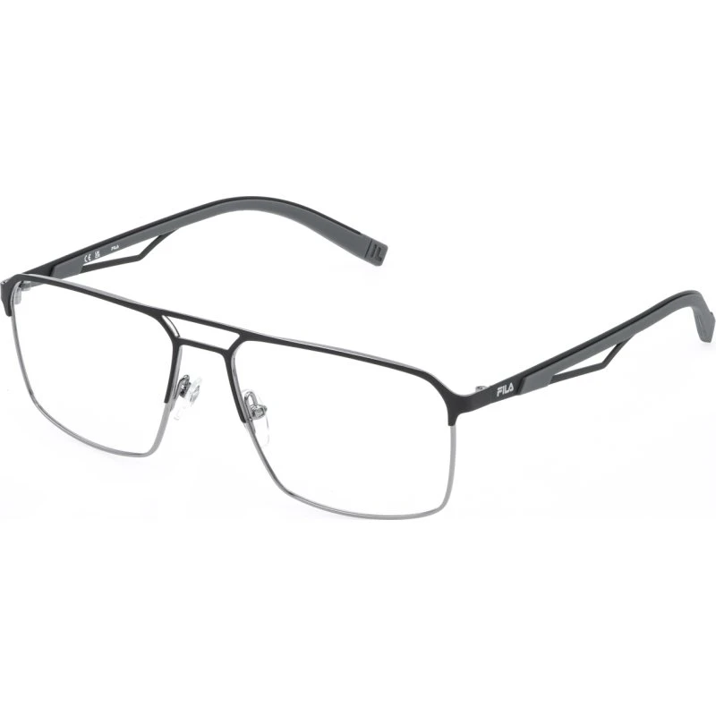 Fila Homme VFI996 508 - Montures Optiques Géométriques en Métal Gris