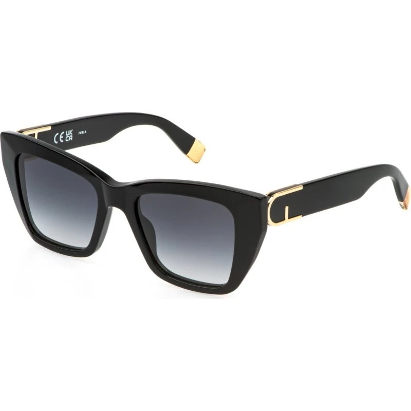 Furla SFU882 0700 - Lunettes de soleil carrées en acétate noir