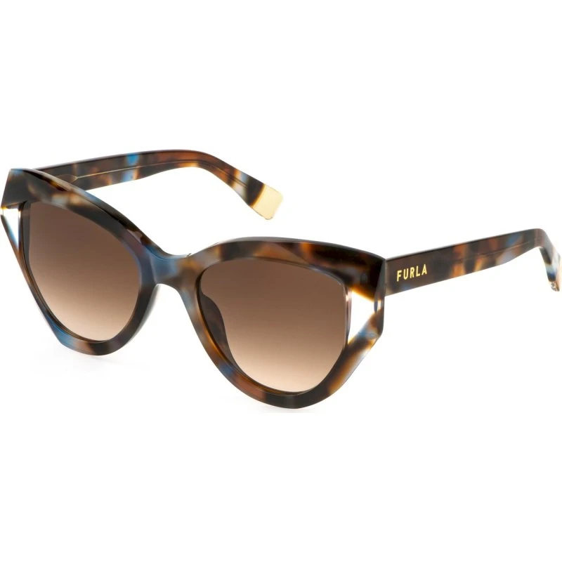 Furla SFU886V Lunettes de Soleil Géométriques Havana